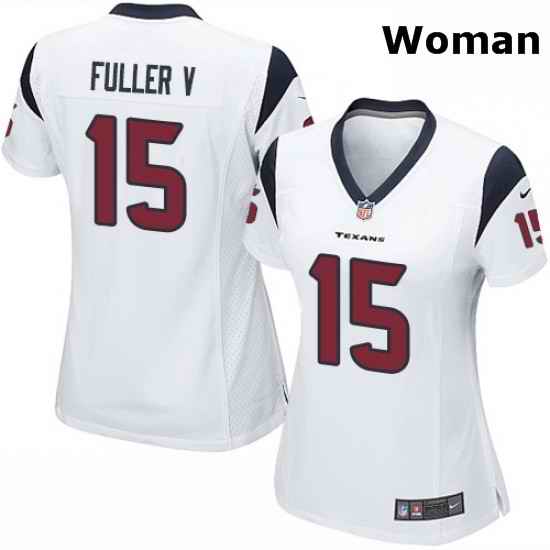 Womens Nike Houston Texans 15 Will Fuller V Game White NFL Jersey